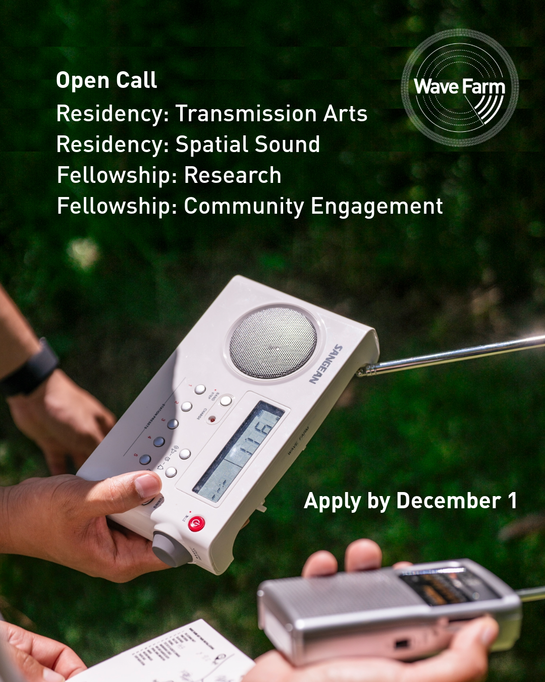 Wave Farm Research and Production Program 2027 — Transmission Art, Spatial Sound Residencies and Radio Art Fellowships